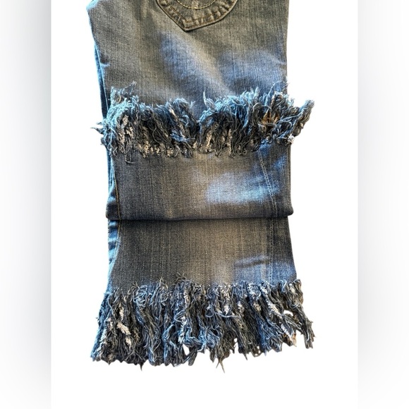 True Religion Women’s Joey Bermuda Cropped Shorts With Frayed Hem Tag Size 31 - Picture 10 of 15